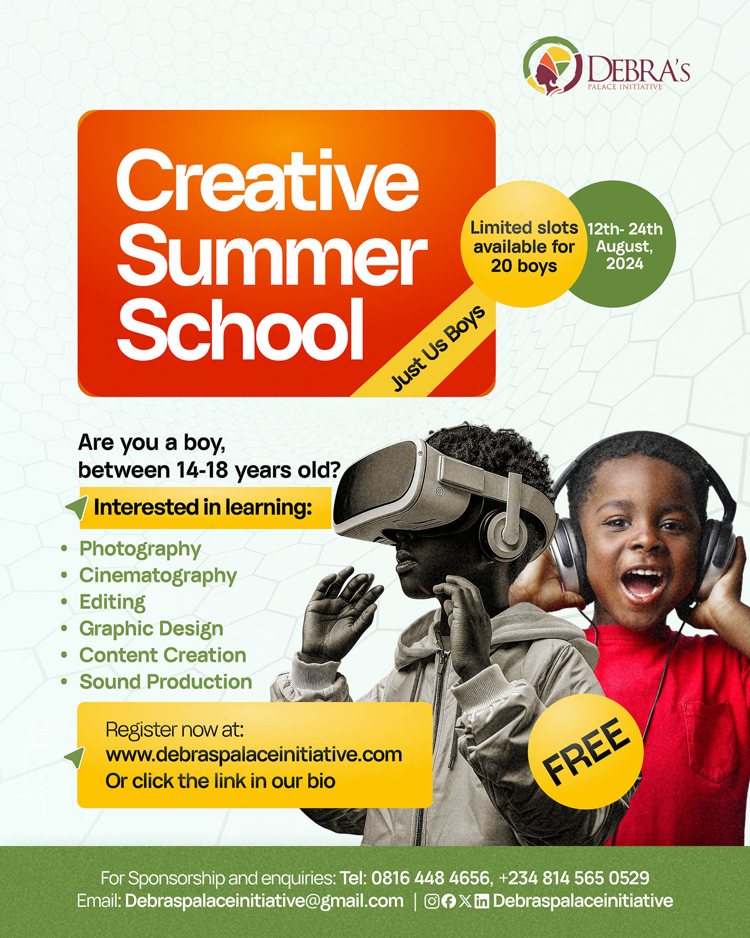 Creative Summer School - Debras Palace Initiative